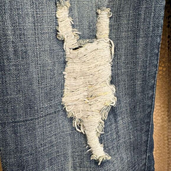 Blue Asphalt Skinny Mid Rise Faded 2000s Vintage Style Jeans Size 7 - Picture 4 of 9